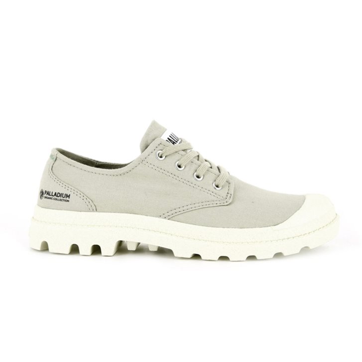 Palladium Pampa OX Organic II Men\'s Oxfords Shoes Light Green | UK P420-YXJ